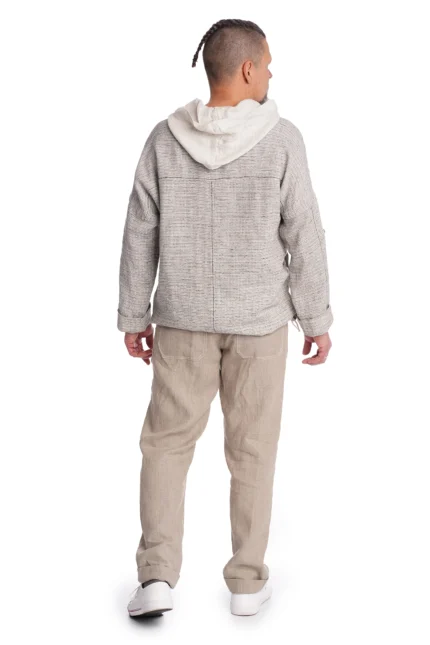 lininis kostiumas vyrui