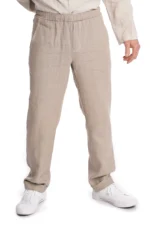 natūralios vyriskos linines kelnes