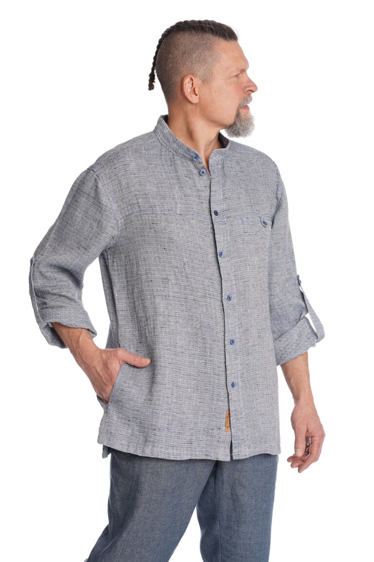 Vyriškas lininis švarkelis marškiniai DAIVU