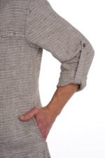 Šviesūs vyriški lininiai marškiniai švarkas