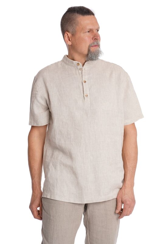 lininiai marškiniai trumpomis rankovėmis DAIVU