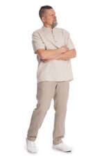 lininiai marškiniai trumpomis rankovėmis