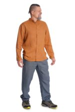 Konjako spalvos lininiai marškiniai vyrams DAIVU