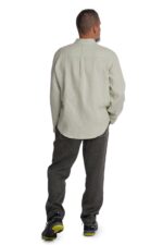 Vyriški lininiai marškiniai ilgomis rankovėmis mėtinės spalvos tiesaus silueto - nugara