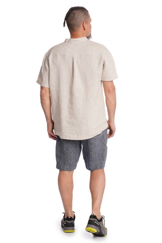Vyriški lininiai šortai iki kelių - nugara