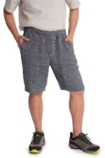 Vyriški lininiai šortai iki kelių su guma