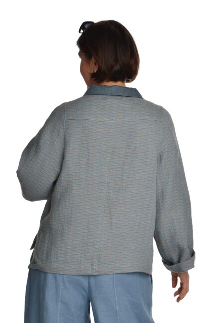 Margas vilnonis švarkelis su linu - nugara