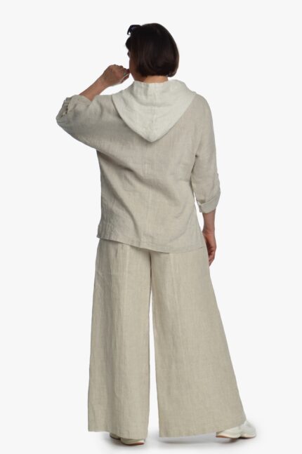 Šviesios lininės sijonkelnės - nugara