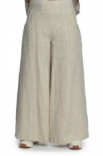 Šviesios lininės sijonkelnės su elastingu juosmeniu