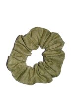 Žalia lininė plaukų gumytė