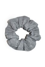 pilka lininė plaukų gumytė