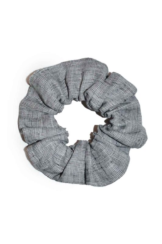 pilka lininė plaukų gumytė