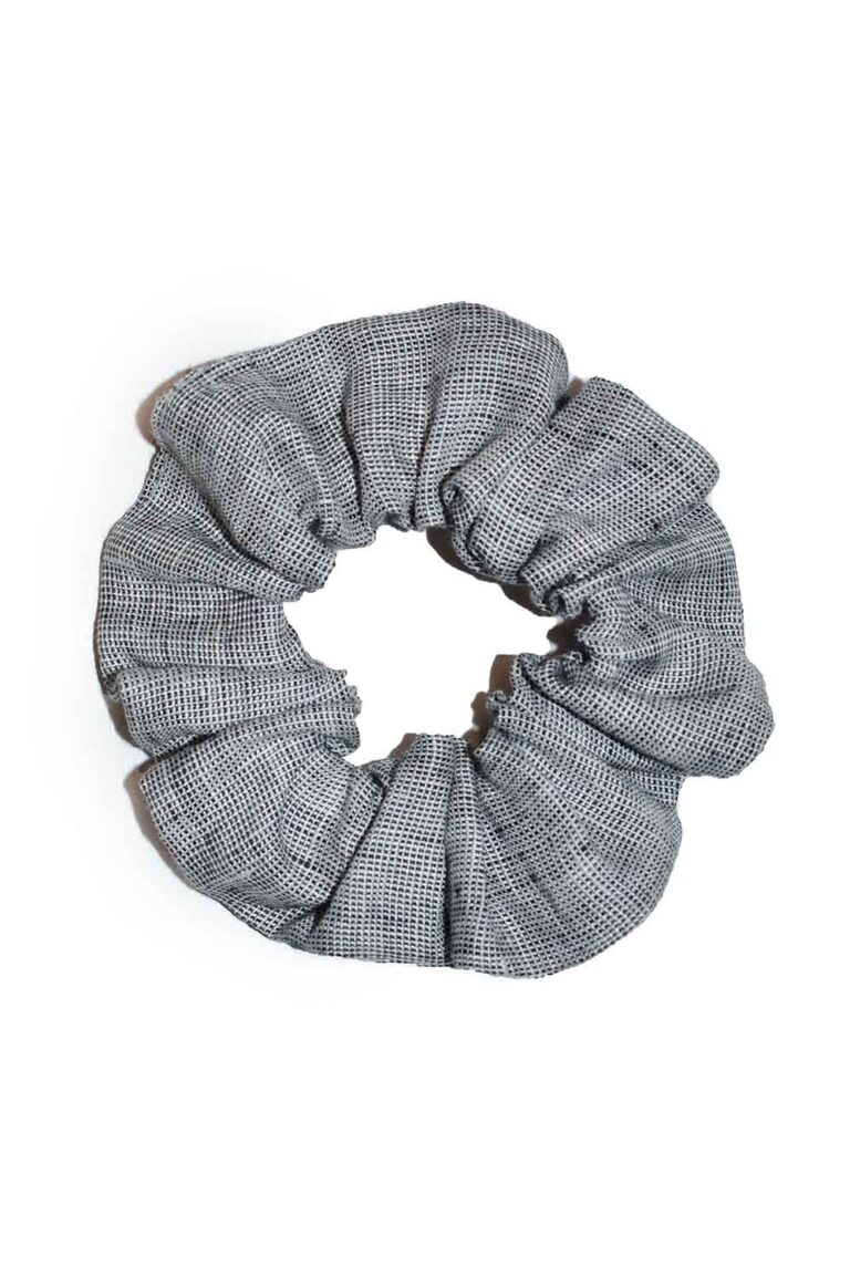 pilka lininė plaukų gumytė