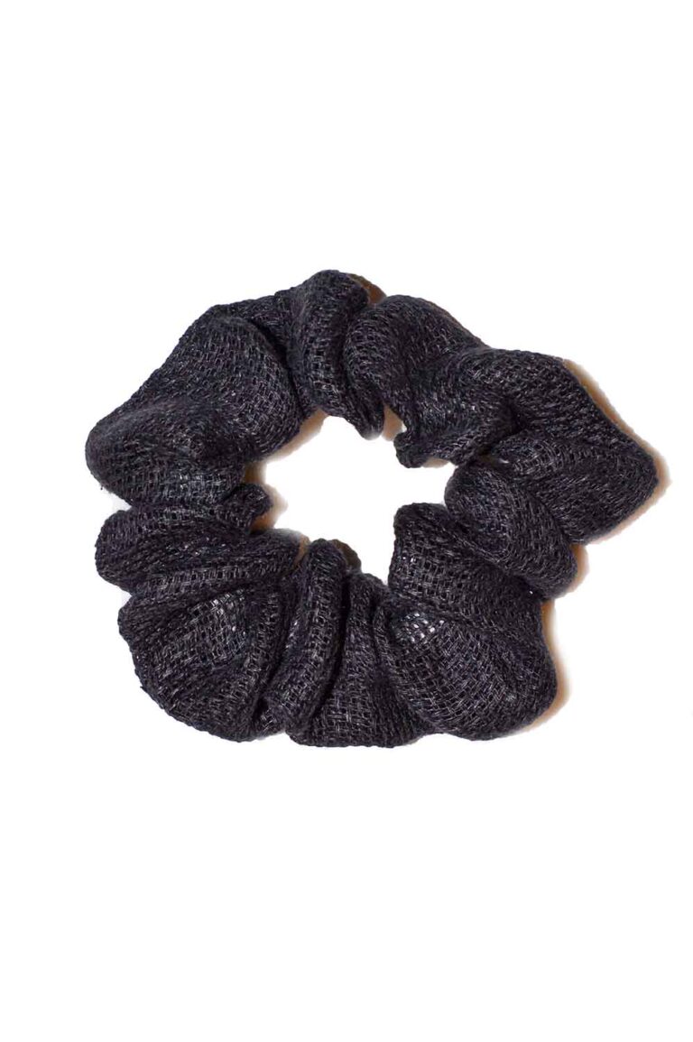 Juoda lininė plaukų gumytė