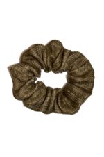 Chaki spalvos lininė plaukų gumytė