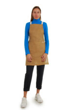 lininė prijuostė, Z15, su kišenėmis ir ilgu liemens dirželiu