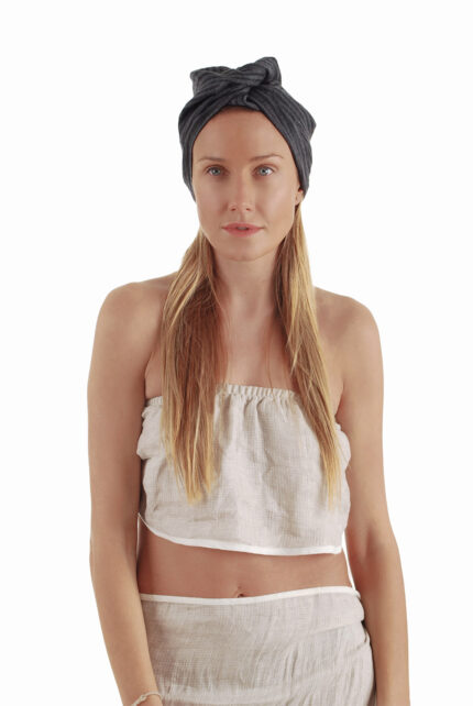 Moteriškas galvos apdangalas - pirties kepurė