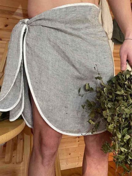 Lengva vyriška lininė pirties prijuostė