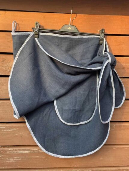 Vyriška lininė pirties prijuostė mėlyna