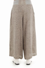 Sijonkelnės iš lino su elastingu juosmeniu, dekoruotos storo siūlo peltakiu