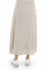 šviesus sujuosiamas ilgas lininis sijonas, iš nugaros