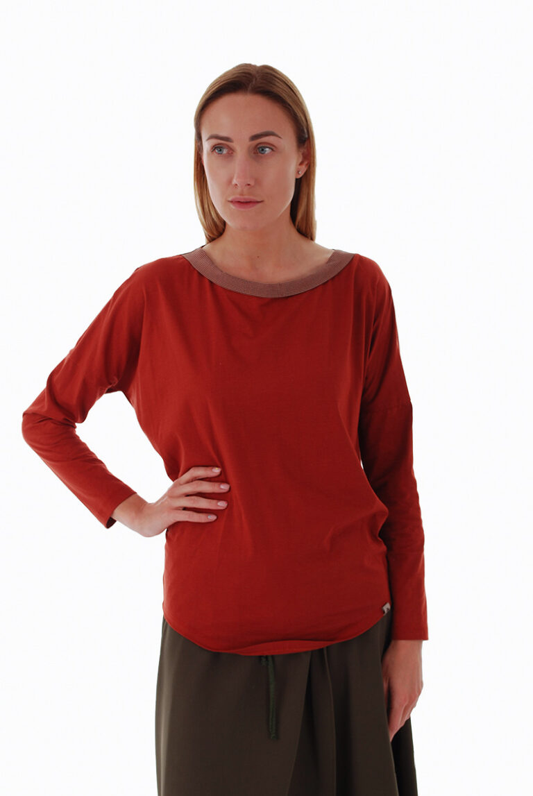 Trikotažinė palaidinė ilgomis rankovėmis