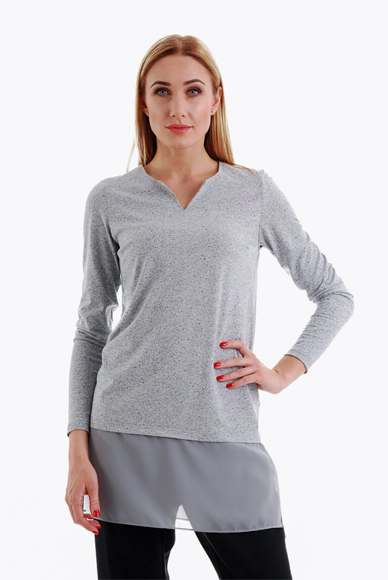 Stilinga, trikotažinė palaidinė, pasiūta iš storesnio bei švelnaus audinio