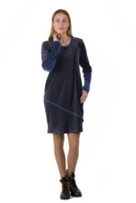 trikotažinė suknelė laisvalaikiui, dviejų spalvų