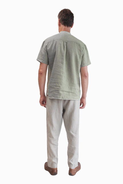 Vyriškos lininės kelnės šviesios