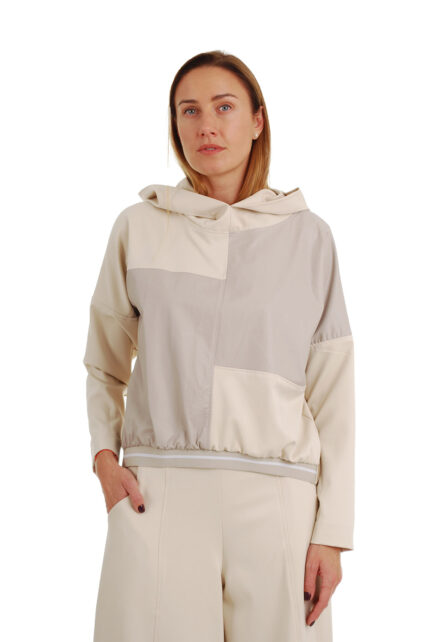 Medvilninis laisvalaikio bliuzonas moterims rusvas