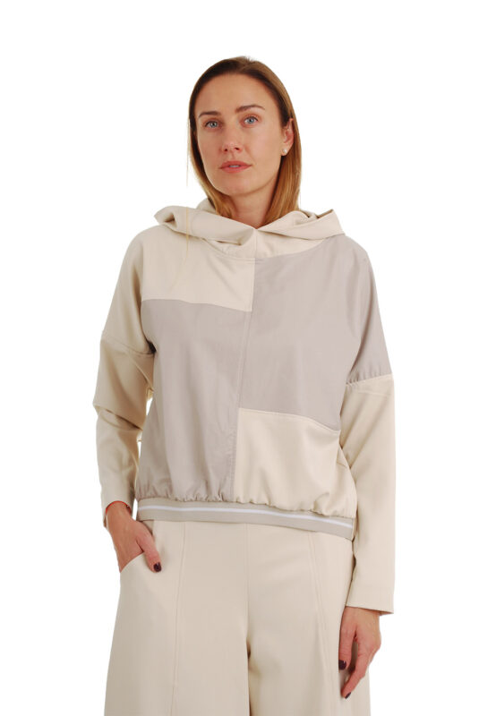 Medvilninis laisvalaikio bliuzonas moterims rusvas