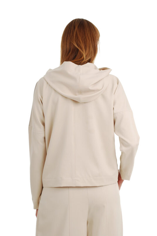 Medvilninis stilingas laisvalaikio bliuzonas moterims rusvas