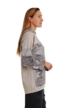 Laisvalaikio bliuzonas su gobtuvu, rusvas