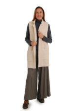 Vilnonė moteriška liemenė rusva