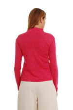 Palaidinė aukštu kaklu - golfas rožinis nugara