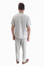 Vyriškos lininės kelnės melanžo