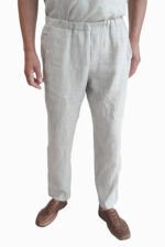 Vyriškos lininės kelnės melanžo spalvos