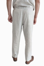 Vyriškos lininės kelnės melanžo spalvos, laisvalaikiui