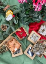 Lininė plaukų gumytė, chaki spavos - Image 3